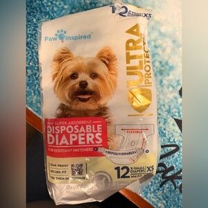 Inspire Ultra Protection Dog Diapers - Gold and White